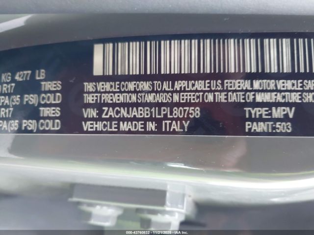 2020 JEEP RENEGADE ZACNJABB1LPL80758 Photo 8