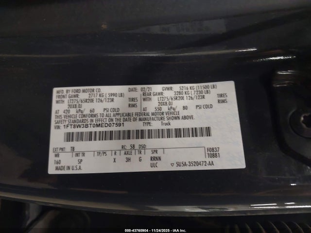Ford F-350 King Ranch 2021 1FT8W3BT0MED07591 Image 8