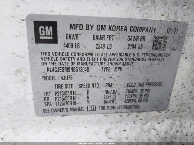 Buick Encore Awd Preferred 2022 KL4CJESM9NB513048 Image 9