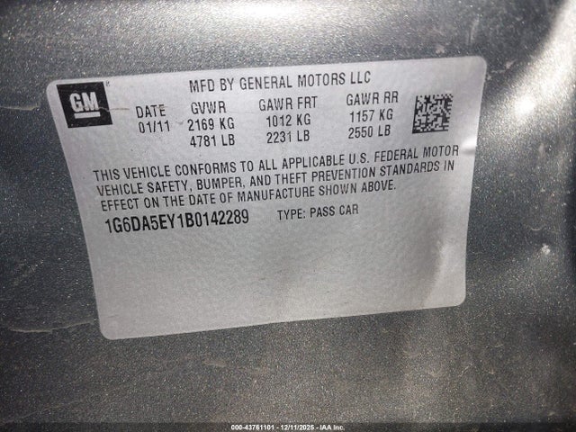 2011 CADILLAC CTS 1G6DA5EY1B0142289 Photo 8