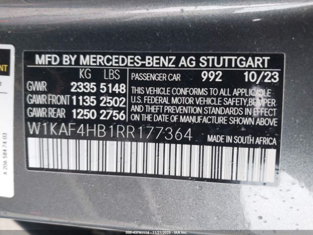 2024 MERCEDES-BENZ C 300 W1KAF4HB1RR177364 Photo 8