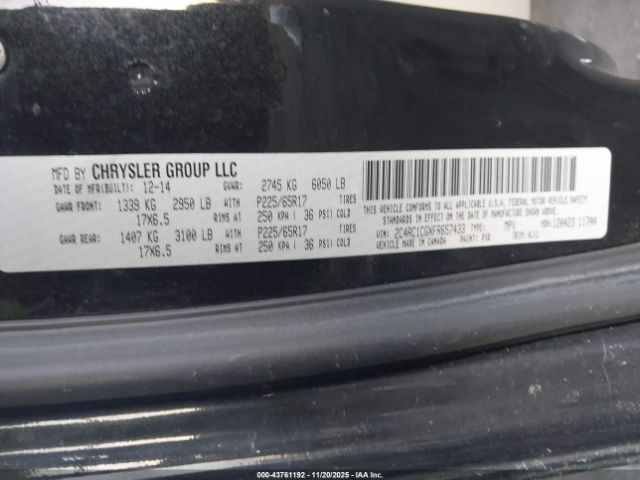 2015 CHRYSLER TOWN & COUNTRY 2C4RC1CGXFR657433 Photo 8