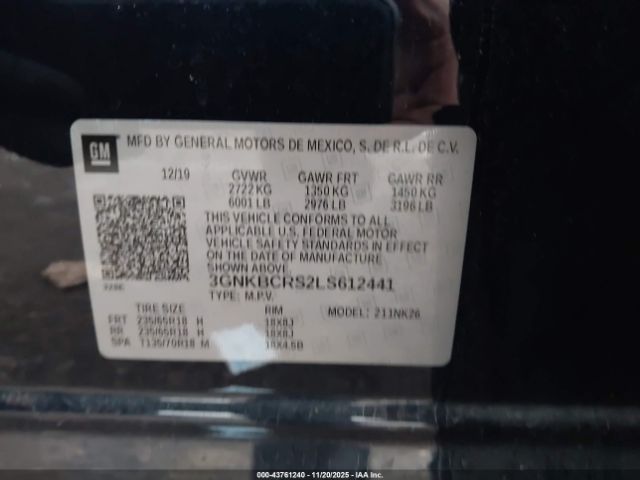 2020 CHEVROLET BLAZER 3GNKBCRS2LS612441 Photo 8