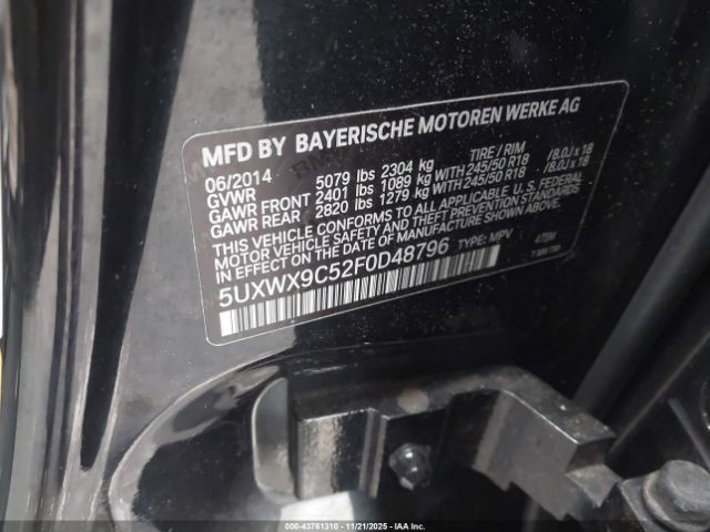 2015 BMW X3 5UXWX9C52F0D48796 Photo 8