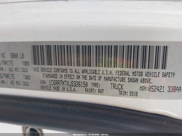RAM 1500 Ssv 4x4 5'7 Box 2018 1C6RR7XTXJS326150 Image 9