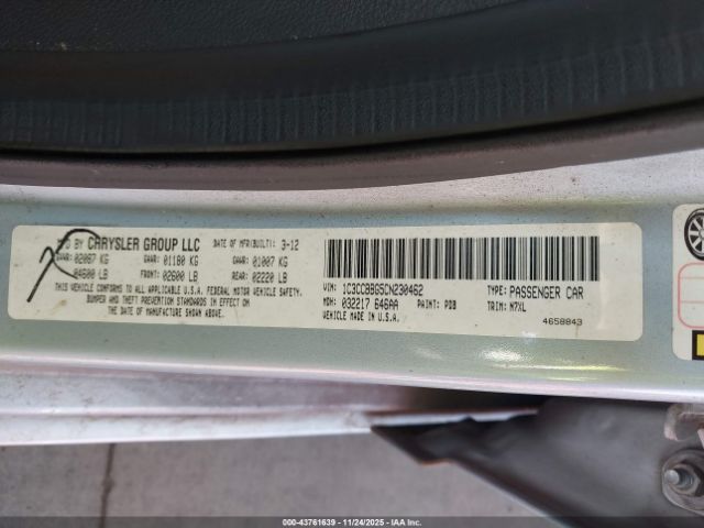 2012 CHRYSLER 200 1C3CCBBG5CN230462 Photo 8