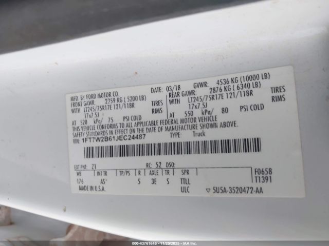 2018 FORD F-250 1FT7W2B61JEC24487 Photo 8