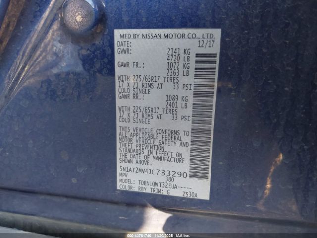 2018 NISSAN ROGUE 5N1AT2MV4JC733290 Photo 8