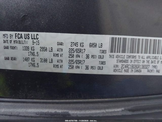 2016 CHRYSLER TOWN & COUNTRY 2C4RC1BG9GR138327 Photo 8