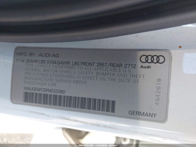 2015 AUDI A6 WAUGFAFC5FN033380 Photo 8