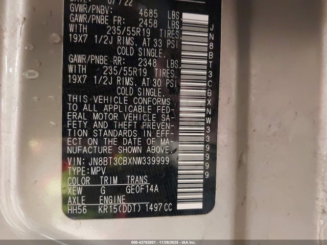 2022 NISSAN ROGUE JN8BT3CBXNW339999 Photo 8