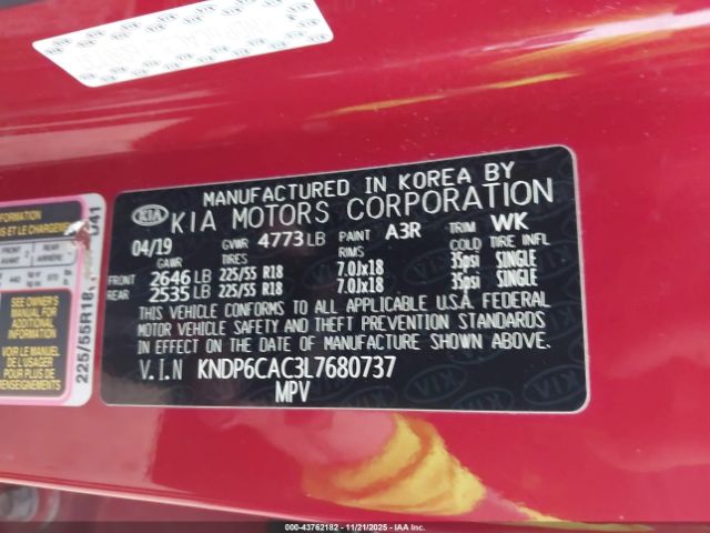 2020 KIA SPORTAGE KNDP6CAC3L7680737 Photo 8