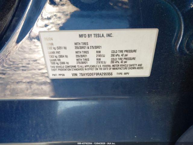 2024 TESLA MODEL Y 7SAYGDEF9RA295956 Photo 8