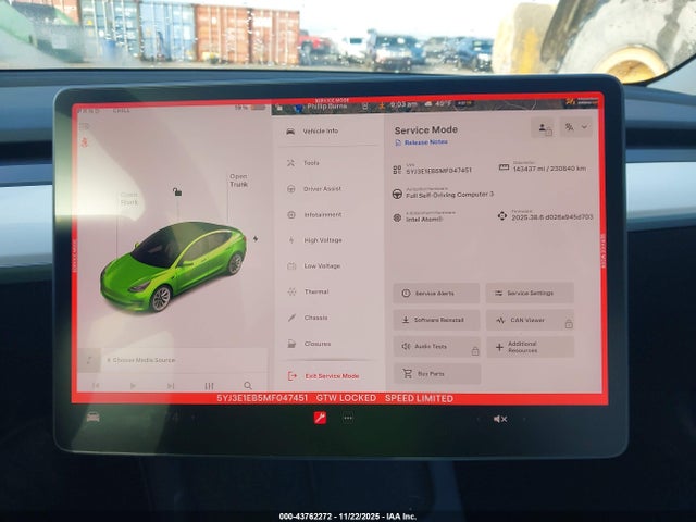 2021 TESLA MODEL 3 5YJ3E1EB5MF047451 Photo 6