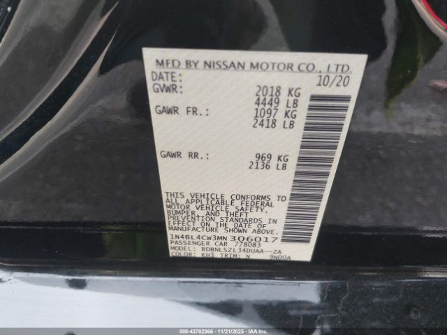 2021 NISSAN ALTIMA 1N4BL4CW3MN306017 Photo 8
