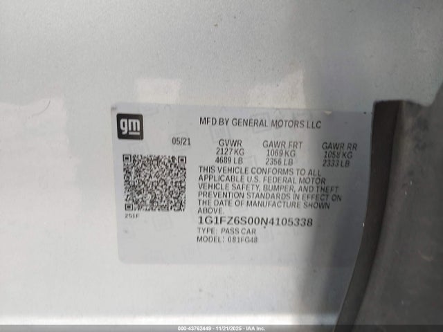 2022 CHEVROLET BOLT EUV 1G1FZ6S00N4105338 Photo 8