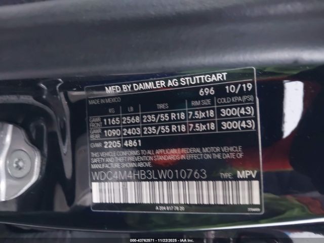 2020 MERCEDES-BENZ GLB 250 WDC4M4HB3LW010763 Photo 8