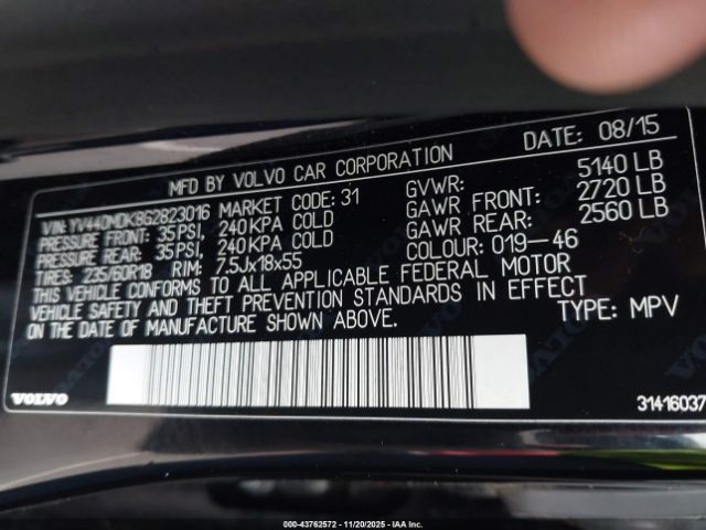 2016 VOLVO XC60 YV440MDK8G2823016 Photo 8