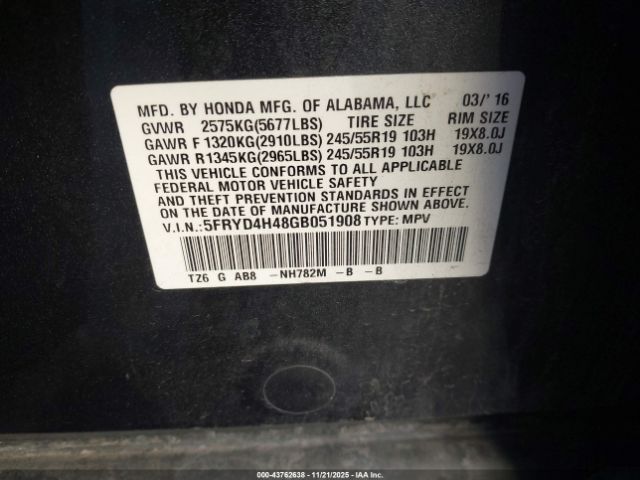2016 ACURA MDX 5FRYD4H48GB051908 Photo 8