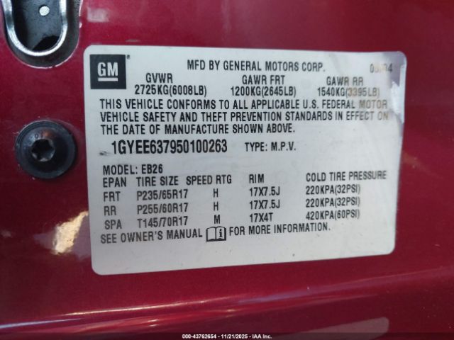 2005 CADILLAC SRX 1GYEE637950100263 Photo 8