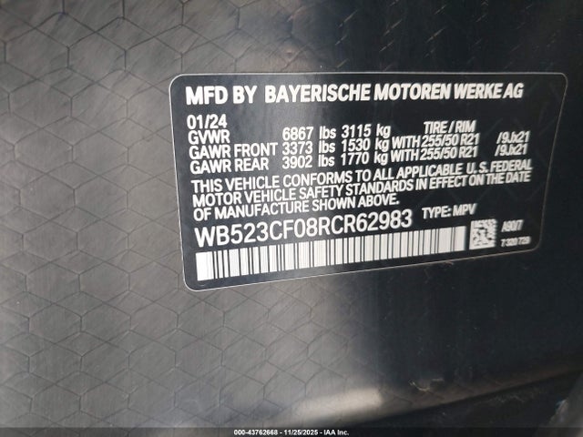 WB523CF08RCR62983 BMW Ix Xdrive50