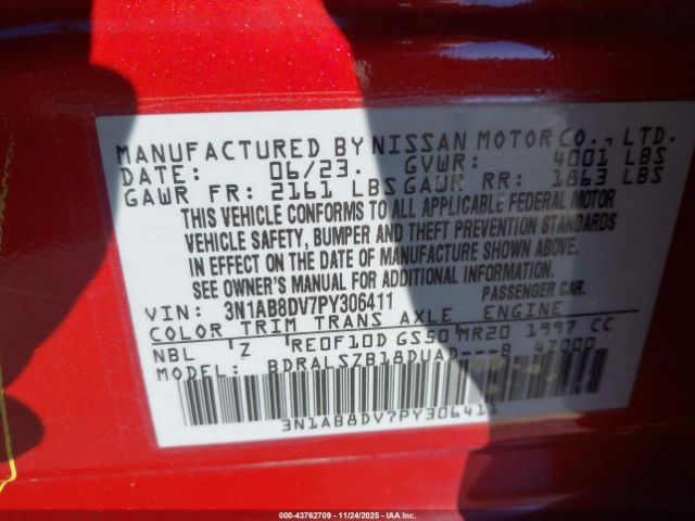2023 NISSAN SENTRA 3N1AB8DV7PY306411 Photo 8