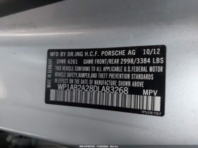 2013 PORSCHE CAYENNE WP1AB2A28DLA83268 Photo 8