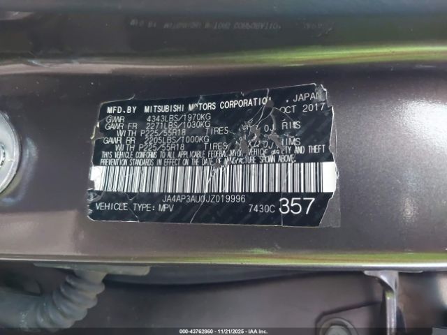 2018 MITSUBISHI OUTLANDER SPORT JA4AP3AU0JZ019996 Photo 8