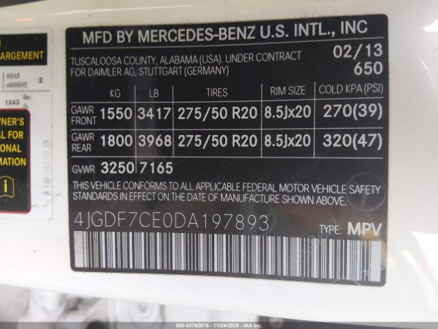 2013 MERCEDES-BENZ GL 450 4JGDF7CE0DA197893 Photo 8