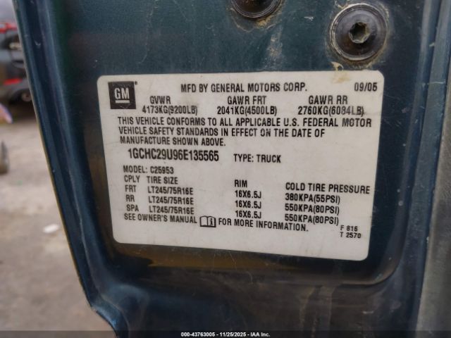 2006 CHEVROLET SILVERADO 2500HD 1GCHC29U96E135565 Photo 8