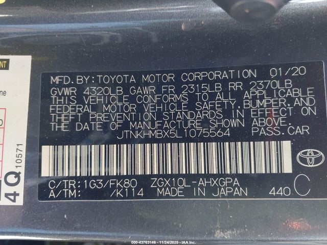 JTNKHMBX5L1075564 Toyota C-HR XLE