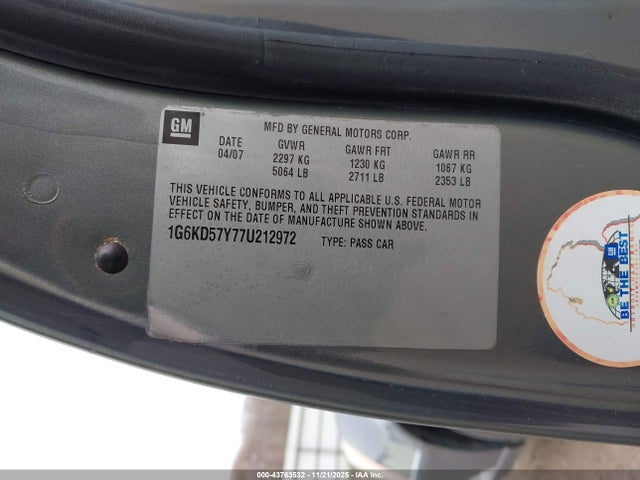 2007 CADILLAC DTS 1G6KD57Y77U212972 Photo 8