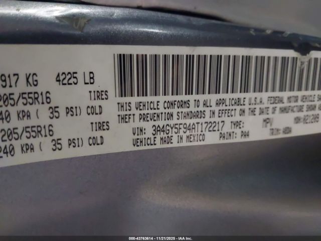 2010 CHRYSLER PT CRUISER 3A4GY5F94AT172217 Photo 8