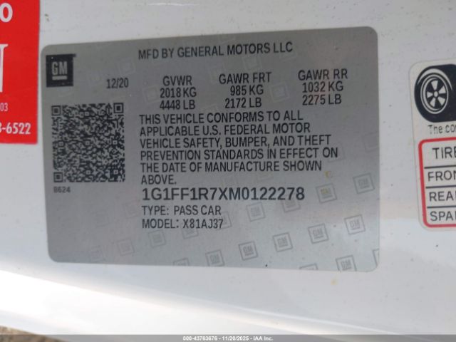 2021 CHEVROLET CAMARO 1G1FF1R7XM0122278 Photo 8