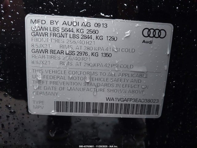 2014 AUDI SQ5 WA1VGAFP3EA038023 Photo 8
