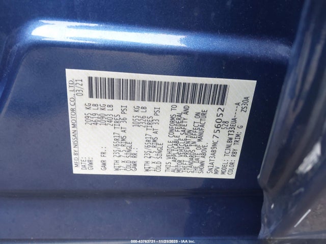 Nissan Rogue S Intelligent Awd 2021 5N1AT3AB9MC756052 Image 9