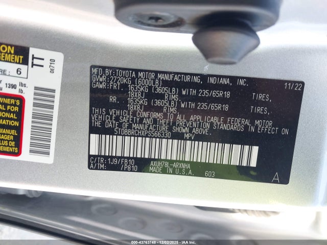 2023 TOYOTA HIGHLANDER 5TDBBRCHXPS566330 Photo 8