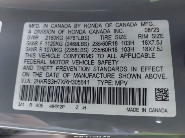 2024 HONDA CR-V 2HKRS3H7XRH305641 Photo 8