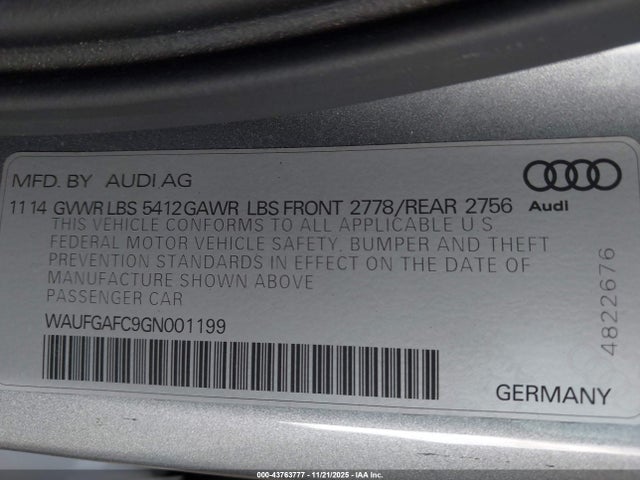 2016 AUDI A6 WAUFGAFC9GN001199 Photo 8