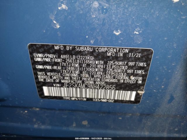 2022 SUBARU FORESTER JF2SKAMC9NH422856 Photo 8