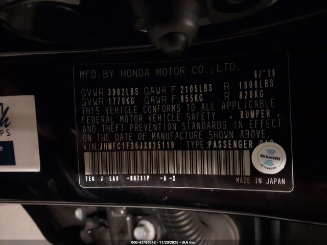 JHMFC1F35JX025119 Honda Civic Ex-t