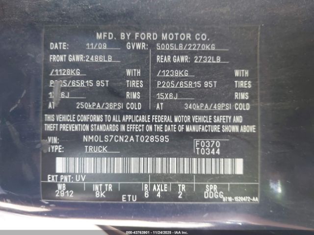 2010 FORD TRANSIT CONNECT NM0LS7CN2AT028595 Photo 8