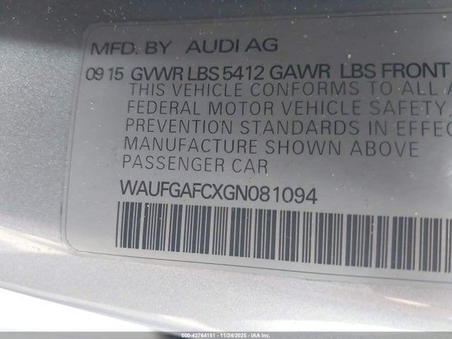 2016 AUDI A6 WAUFGAFCXGN081094 Photo 8