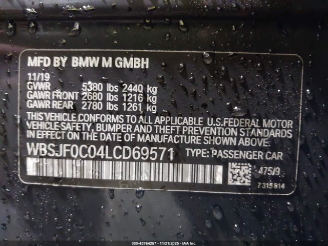 2020 BMW M5 WBSJF0C04LCD69571 Photo 8