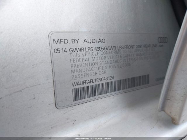 2014 AUDI A4 WAUFFAFL1EN043124 Photo 8