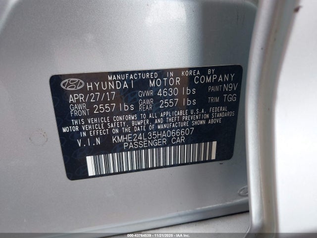 KMHE24L35HA066607 Hyundai Sonata Hybrid Se