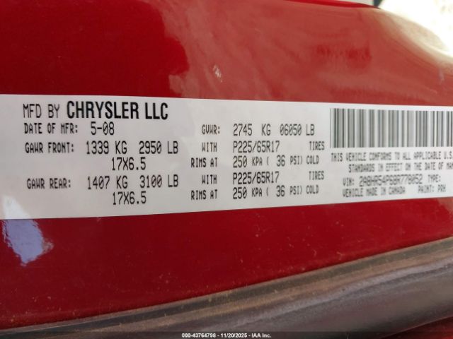 2008 CHRYSLER TOWN & COUNTRY 2A8HR54P68R778052 Photo 8