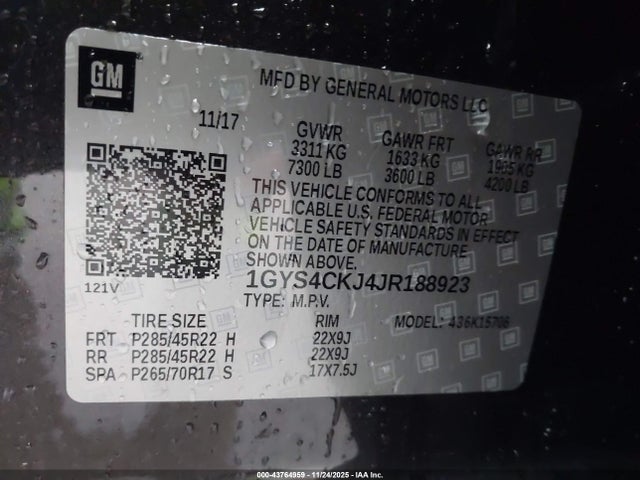 2018 CADILLAC ESCALADE 1GYS4CKJ4JR188923 Photo 8