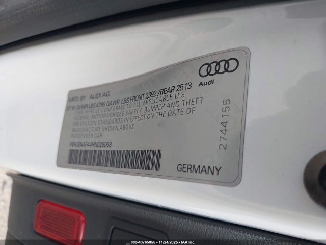 WAUENAF44HN026068 Audi A4 2.0t Premium