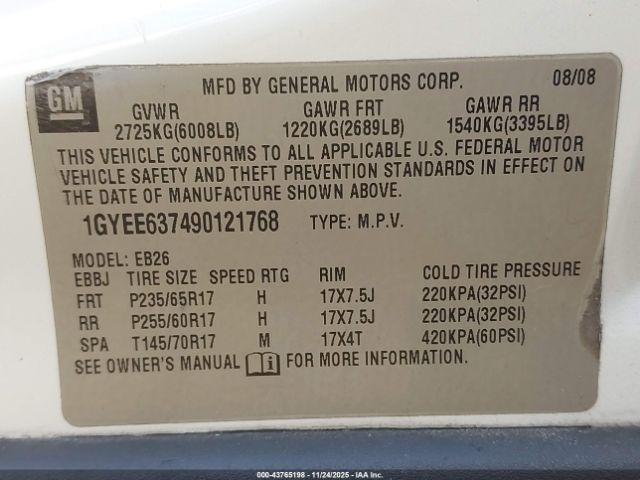 2009 CADILLAC SRX 1GYEE637490121768 Photo 8